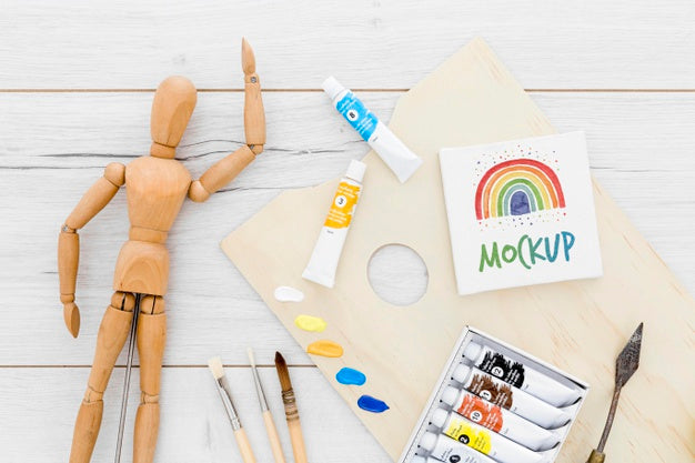 Artist Desk Concept Mock-Up Psd