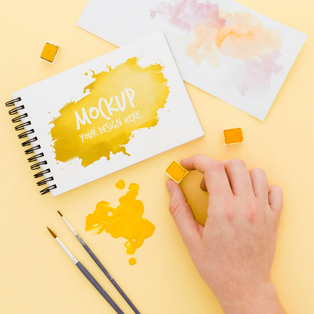 Artist Desk Concept Mock-Up Psd