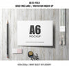 Artistic A6 Bi-Fold Invitation Card Mockup Psd