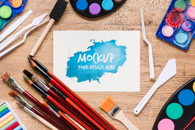 Artistic Aquarelle And Paint Collection Psd