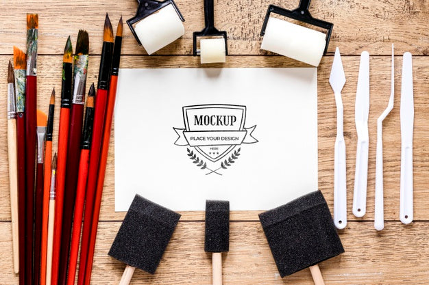 Artistic Brushes And Paint Collection Psd