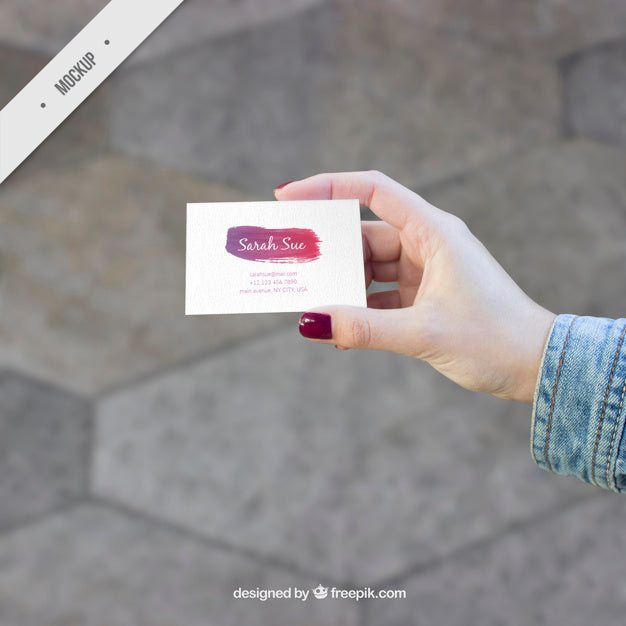 Artistic Business Card Mockup Psd