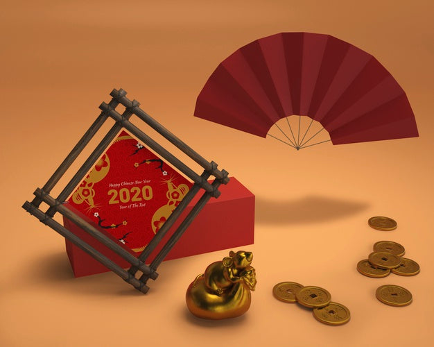 Artistic Decorations For New Year Psd