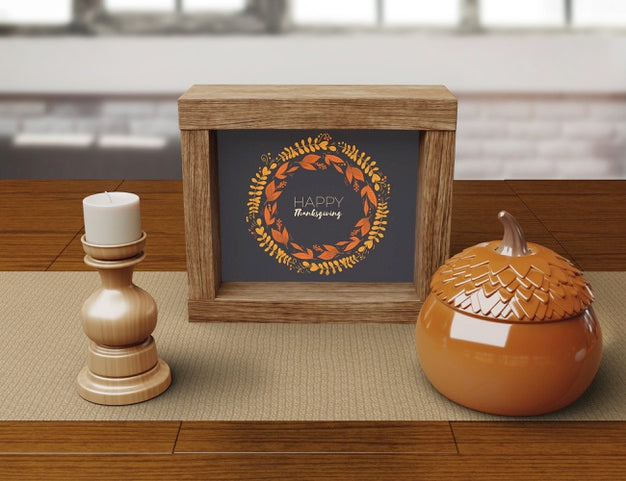 Artistic Decorations For Thanksgiving Day Psd