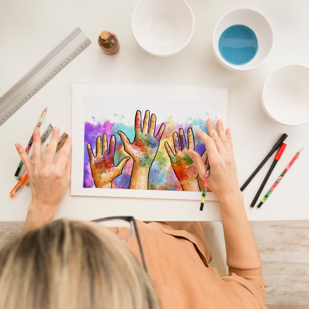 Artistic Drawing Mockup Psd