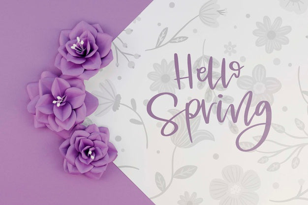 Artistic Paper Flowers Ornament Psd