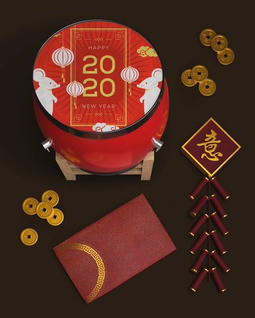 Asian Ornaments For New Year Psd