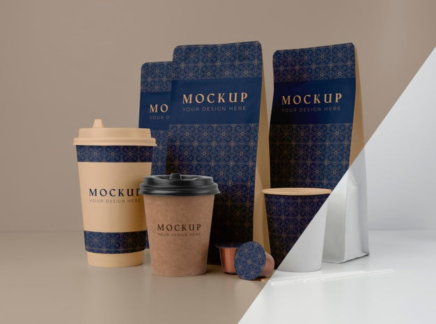 Assortment Of Coffee Shop Elements Mock-Up Psd