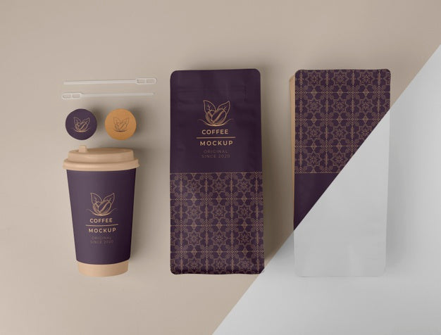 Assortment Of Coffee Shop Elements Mock-Up Psd