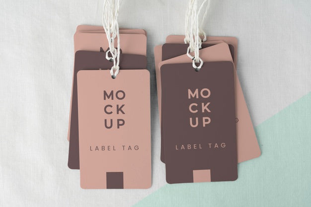 Assortment Of Mock-Up Paper Tags Psd