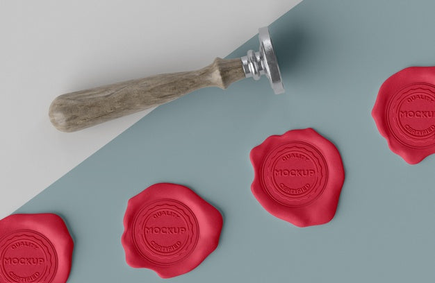 Assortment Of Mock-Up Seal For Envelope Psd