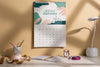 Assortment Of Mock-Up Wall Calendar Indoors Psd