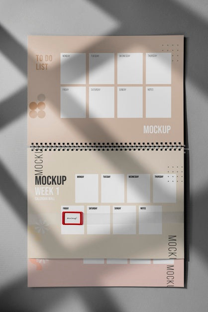 Assortment Of Mock-Up Wall Calendar Indoors Psd