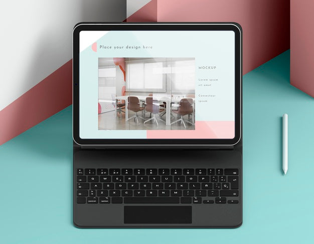 Assortment Of Modern Tablet With Keyboard Psd