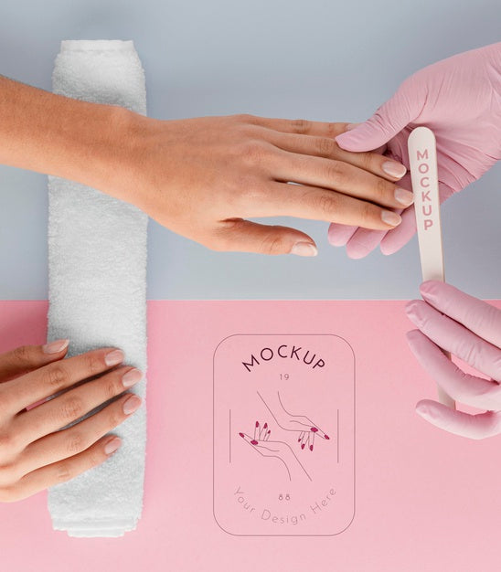 Assortment Of Nail Care Products With Mock-Up Psd