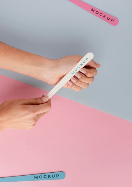 Assortment Of Nail Care Products With Mock-Up Psd