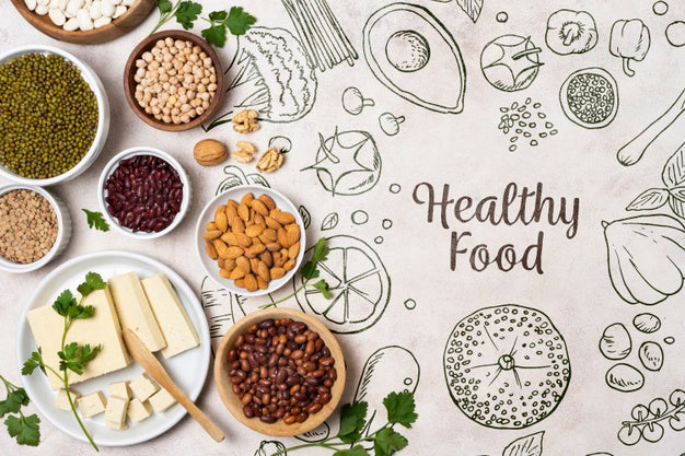 Assortment Of Nuts And Seeds On Plates Psd