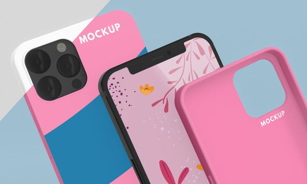 Assortment Of Phone Case Mock-Up Psd