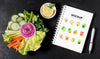 Assortment Of Snacks With Notebook Mock-Up Psd