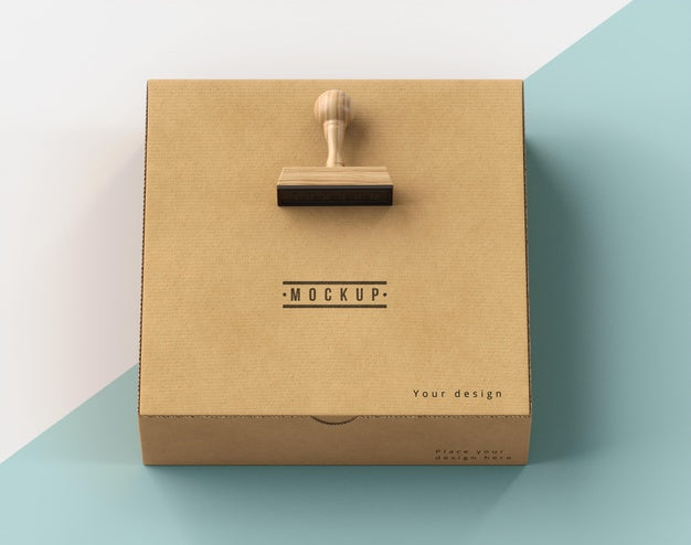 Assortment Of Stamp Labeled Box Psd