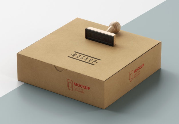 Assortment Of Stamp Labeled Box Psd