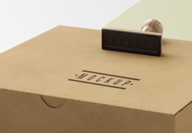 Assortment Of Stamp Labeled Box Psd