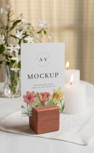 Assortment Of Wedding Mock-Up Cards Psd