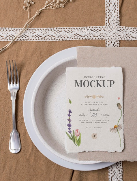 Assortment Of Wedding Mock-Up Cards Psd