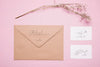 Assortment With Envelope And Flower Psd
