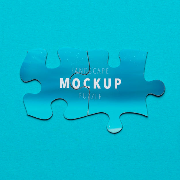 Assortment With Two Pieces Of Puzzle Psd
