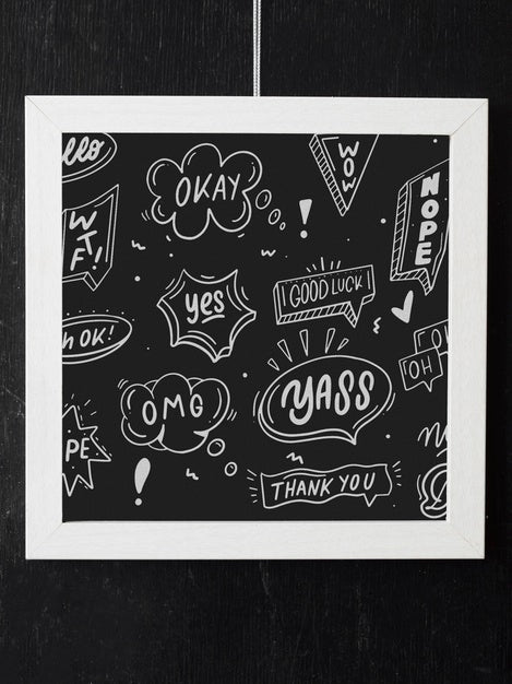 Assortment With White Frame Mock-Up Psd