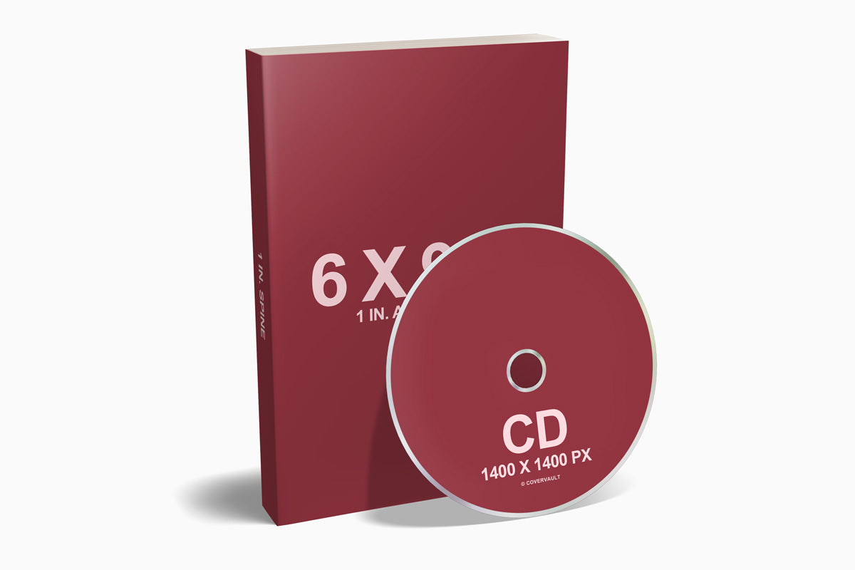 Audiobook Cd With 6 X 9 Paperback Mockup