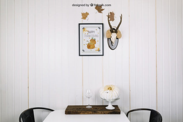 Autumn Mockup With Frame Psd