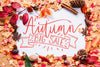 Autumn Mockup With Leaves Borders Psd