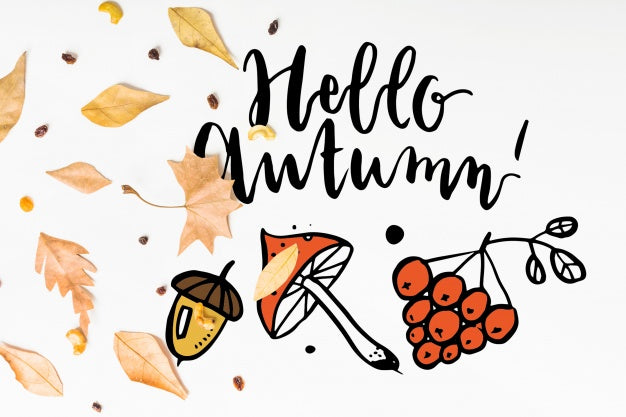 Autumn Mockup With Leaves Psd