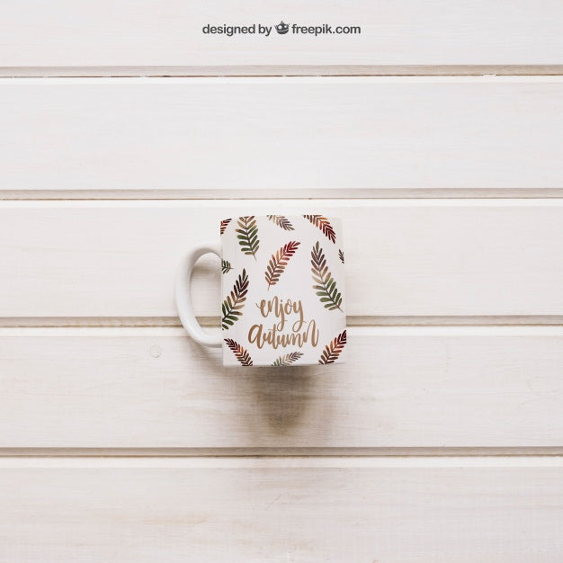 Autumn Mockup With Mug Psd
