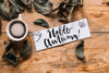 Autumn Mockup With White Banner Psd