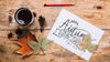 Autumn Mockup With White Paper Psd