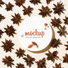 Autumn Pattern Mock-Up Design Psd