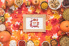 Autumn Sales Surrounded By Dried Colorful Leaves Psd