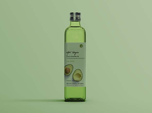 Avocado Oil Bottle Mockup