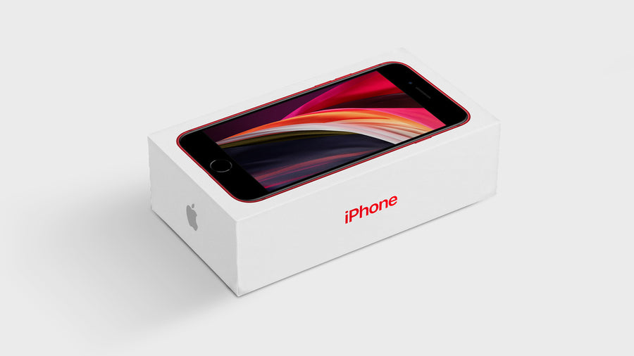 iPhone White Cardboard Cover Box Mockup PSD