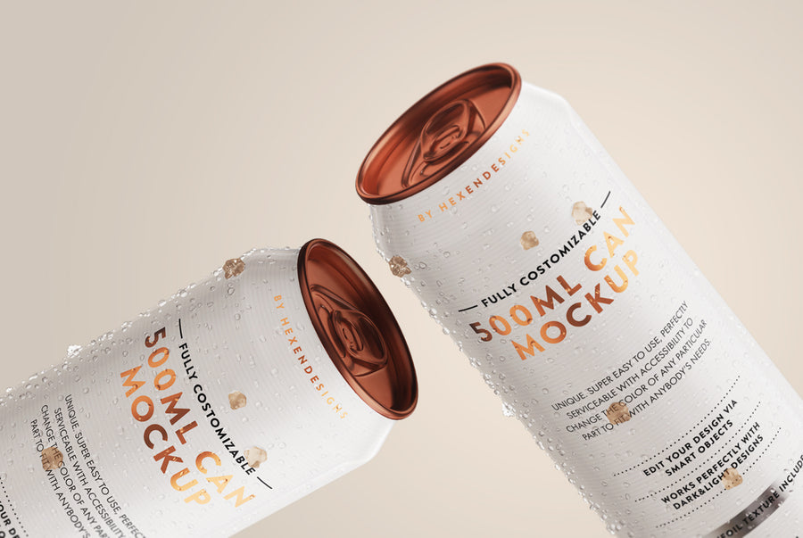 500ml Can PSD Mockup
