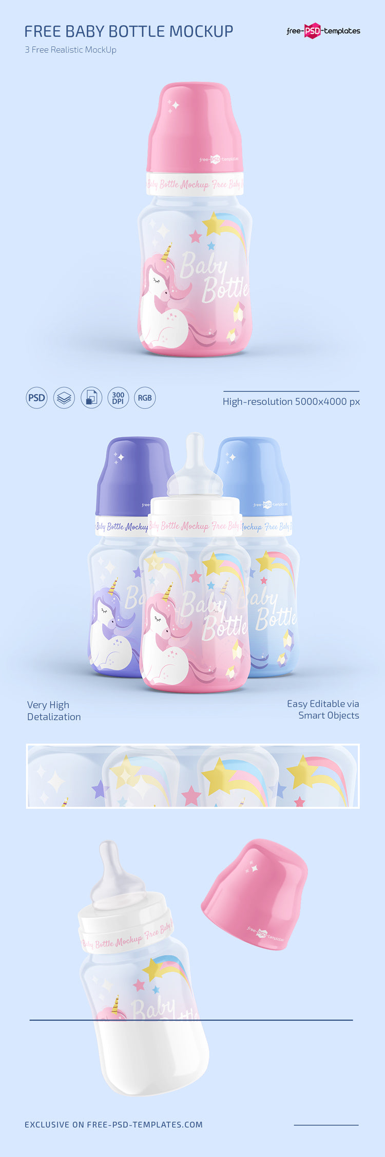 Baby Bottle Mockup