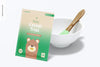Baby Cereal Trial Pack Mockup, Perspective Psd