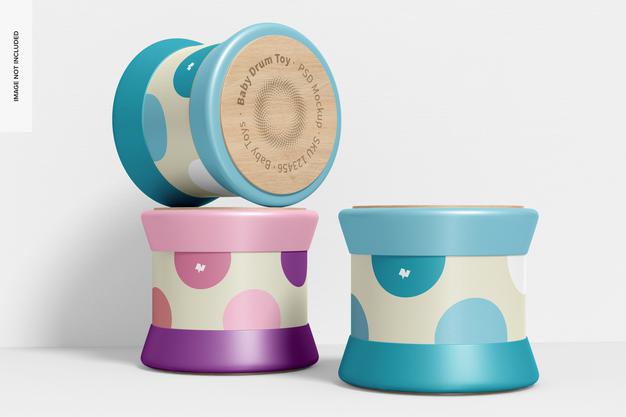 Baby Drums Toy Mockup Psd