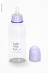 Baby Milk Bottle Mockup, Front View Psd