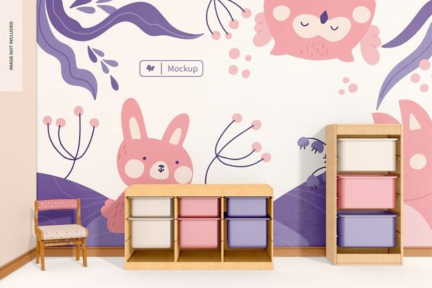 Baby Room Wall Mockup Psd