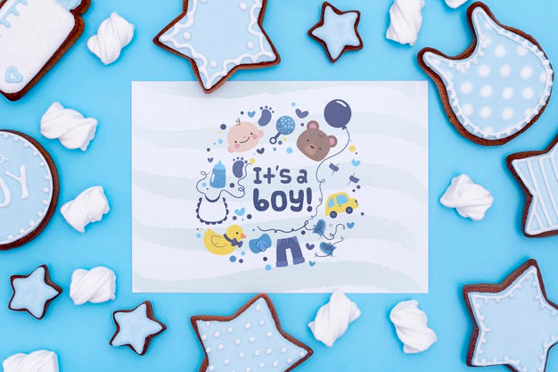 Baby Shower Boy Reveal Psd