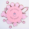 Baby Shower Decorations With Pink Stars Psd